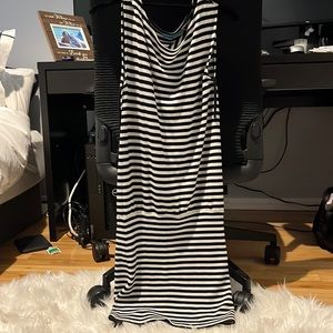 Alice + olivia, black and white striped dress